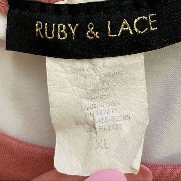 Ruby & Lace Cropped Short Sleeve Shirt Growing Mushroom Butterfly White Mauve XL - Picture 9 of 9